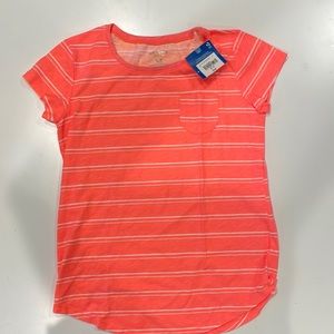 Arizona Short sleeve striped pint knit shirt - girls 16